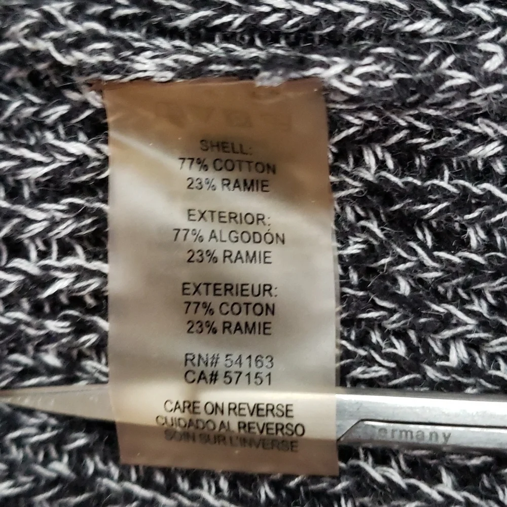 Karl Lagerfeld Gray Heather Cascade High-Low Sweater Cardigan
